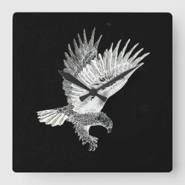 Eagle by Night  Quadratische Wanduhr