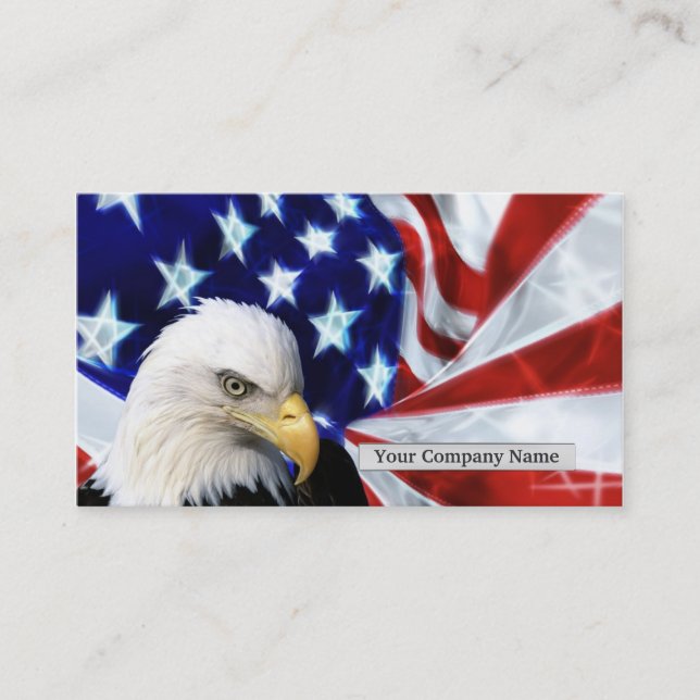 Eagle chauve américain et cartes de visite de (Devant)