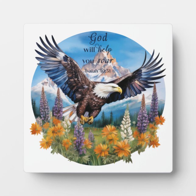 Eagle Christlich Plaque Fotoplatte (Vorderseite)