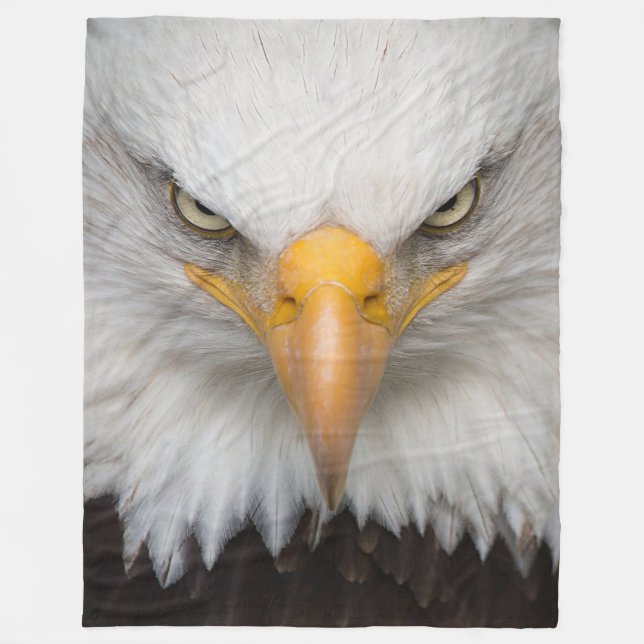 Eagle Closeup Fleecedecke (Vorderseite)