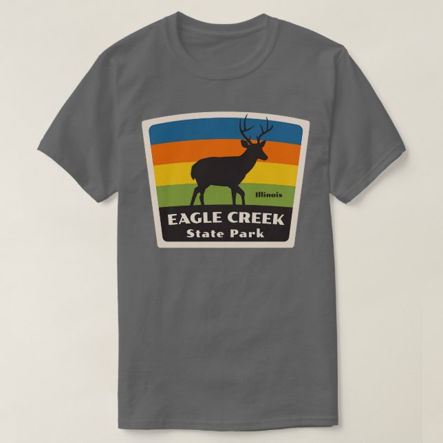 Eagle Creek Staat Park Illinois Roaming Deer T-Shirt (Design vorne)