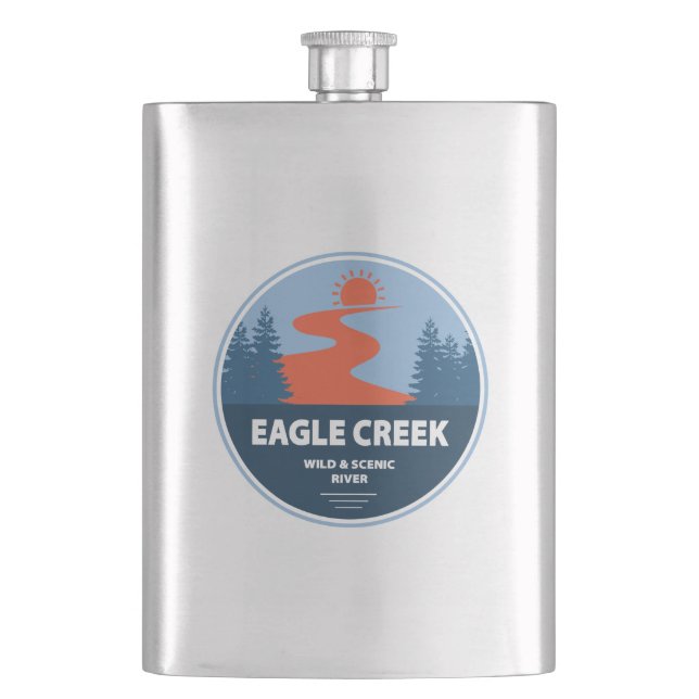 Eagle Creek Wild und Landschaftlicher Fluss Flachmann (Vorderseite)