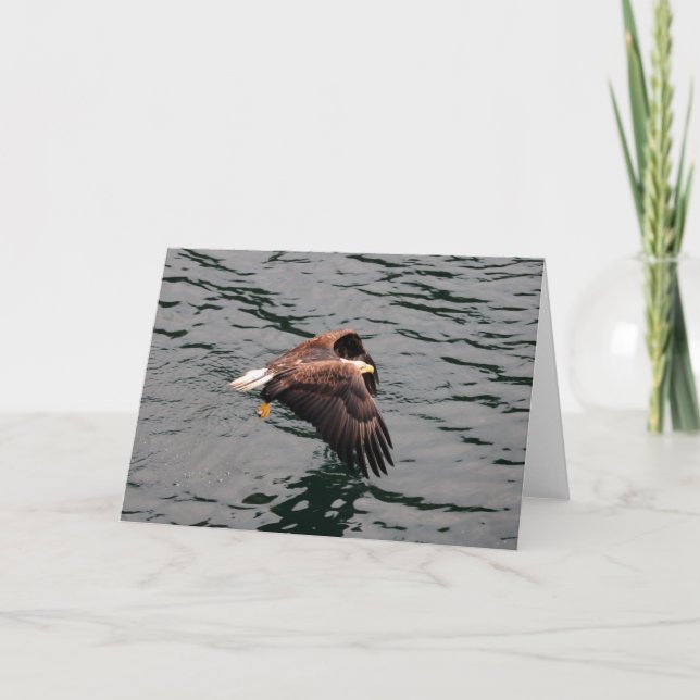 Eagle, das mit Flügeln heraus fliegt Karte (Vorderseite)