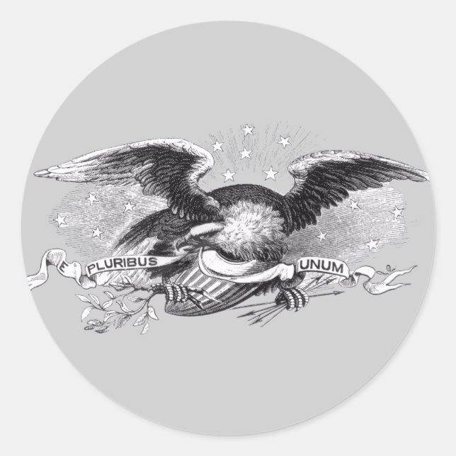 Eagle des revolutionären Krieges Runder Aufkleber (Vorderseite)