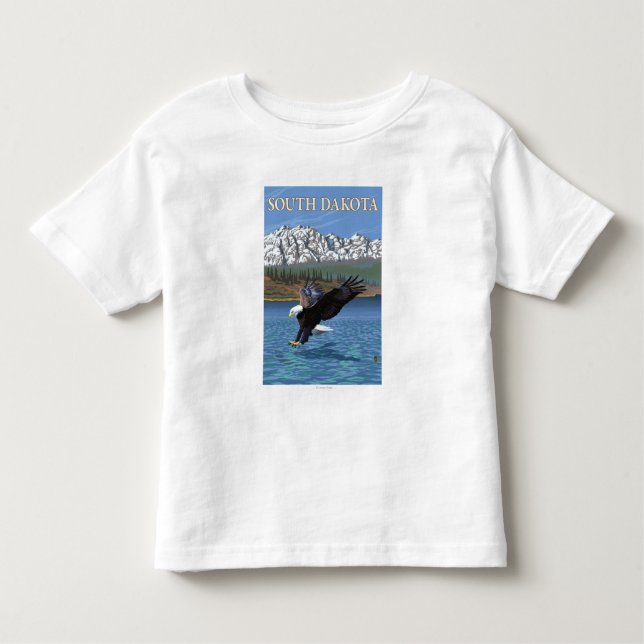 Eagle DivingSouth Dakota Kleinkind T-shirt (Vorderseite)