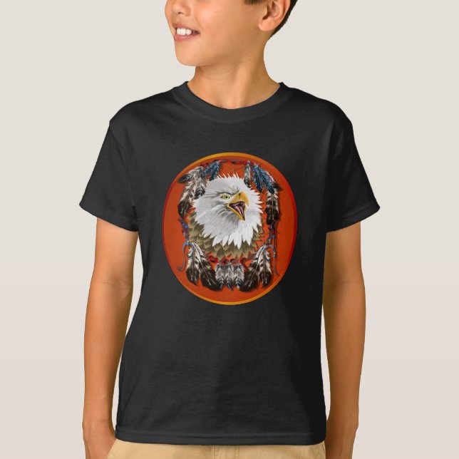 Eagle_Dreamcatcher gerahmtes Shirt (Vorderseite)