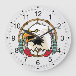 Eagle Dreamcatcher Große Wanduhr