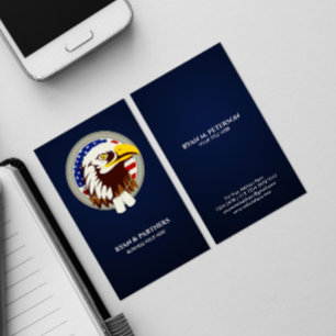 Eagle Emblem USA Flag Vertikal Visitenkarte