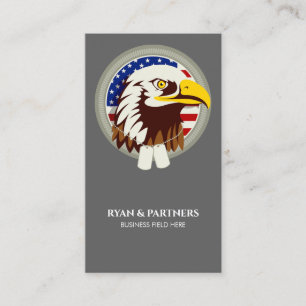 Eagle Emblem USA Flag Vertikal Visitenkarte
