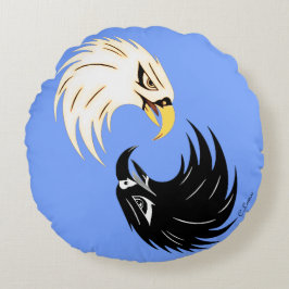 "Eagle Eye" Rundkissen - Violett Rundes Kissen