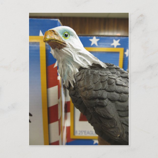 Eagle Figurine Postkarte (Vorderseite)