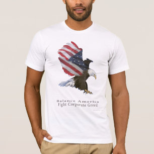 Eagle Flag Fight Corporate Gier T-Shirt
