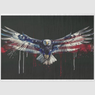 Eagle Flag Street Art Paint Decoupage Seidenpapier