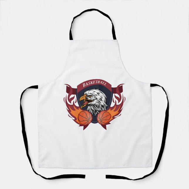Eagle Flame Basketball Wappen Schürze (Vorderseite)