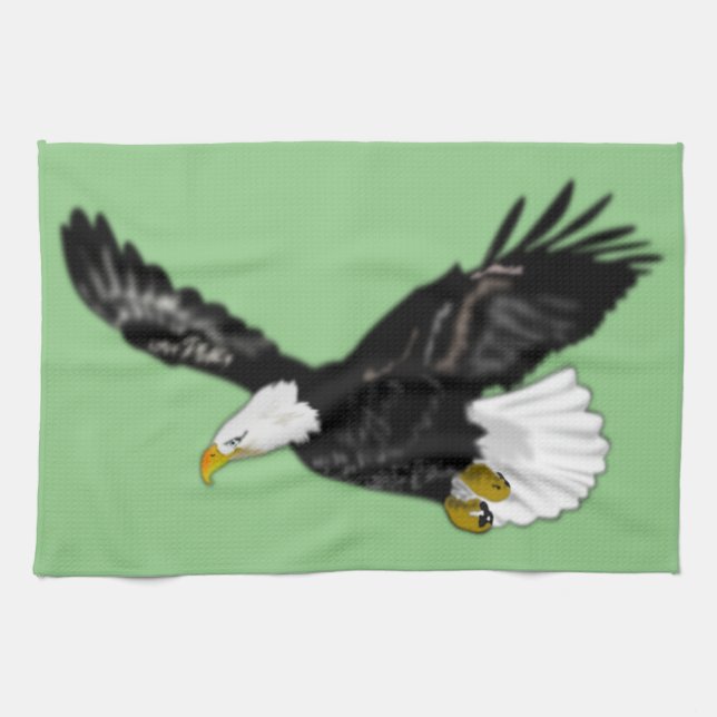 Eagle Flying Kitchen Handtuch - Ihre Farben (Horizontal)
