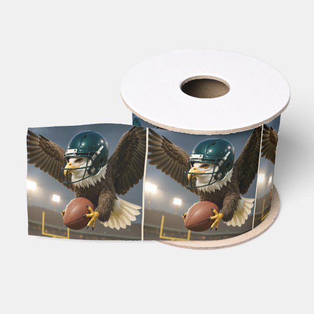 Eagle Flying With Football In Sports Stadium Ripsband (Spule)