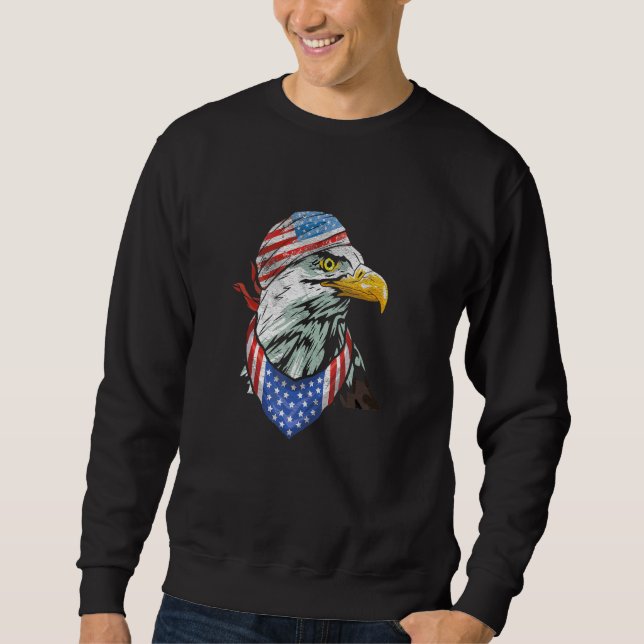 Eagle Form amerikanische Flagge Form Patriotische  Sweatshirt (Vorderseite)