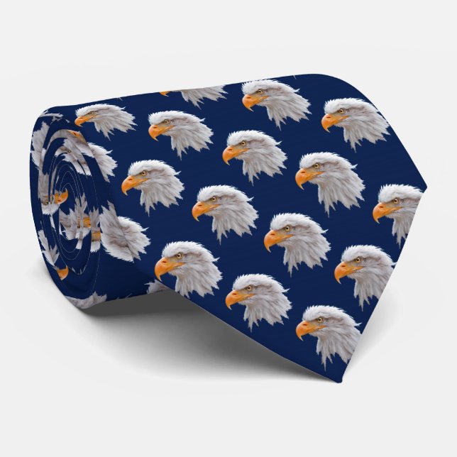 Eagle Frenzy Krawatte (Marine) (Gerollt)