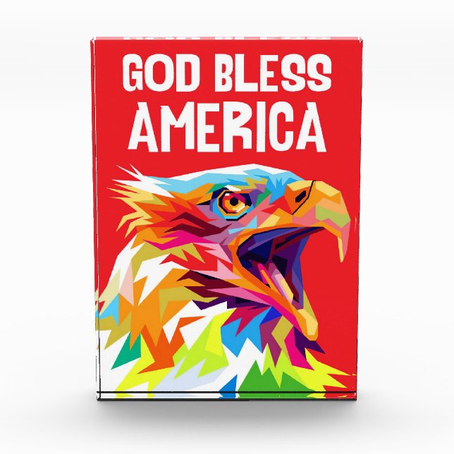 Eagle God Bless America Fotoblock (Vorderseite)