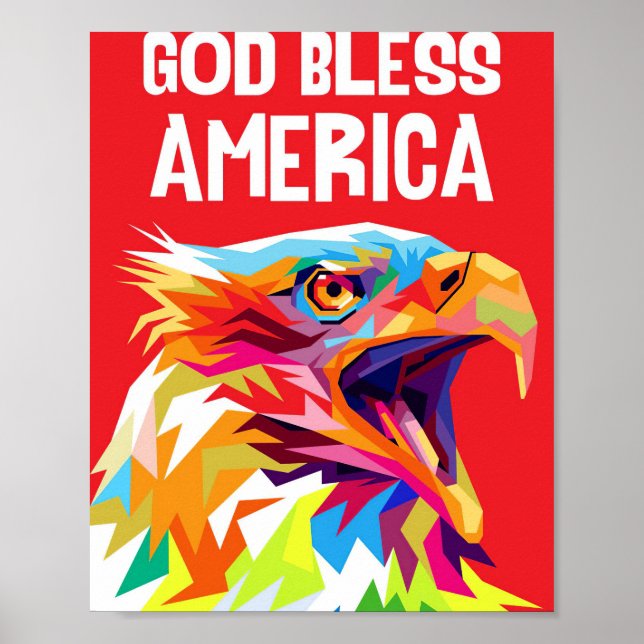 Eagle God Bless America Poster (Vorne)