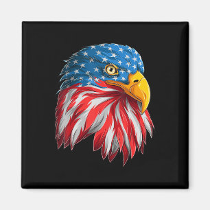 Eagle Head American Flag Patriotic 4. Juli Magnet