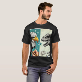 Eagle Head and Dinosaur Coloring T - Shirt