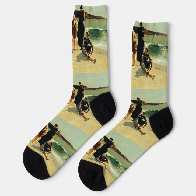 Eagle Head, Manchester, Massachusetts Fine Art  Socken (Linkes Detail)