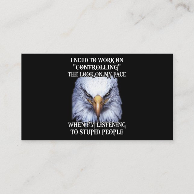 Eagle ich muss daran arbeiten, den Blick auf meine Visitenkarte (Vorderseite)