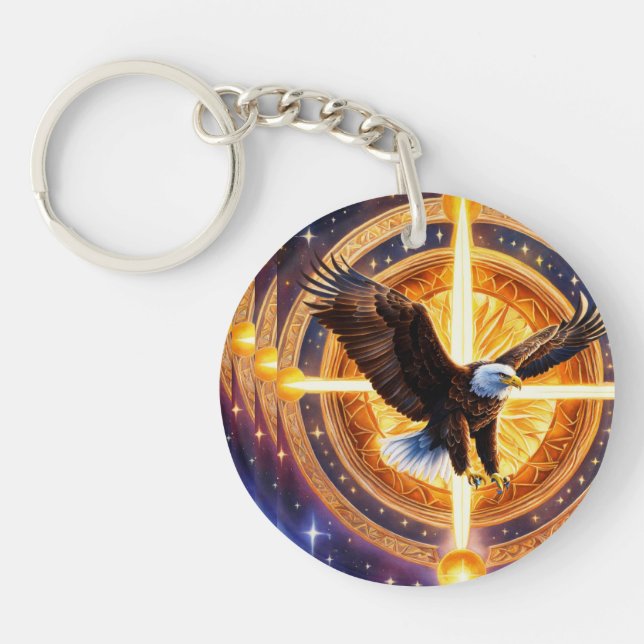 Eagle imprimé Beau Porte - clé (Devant)