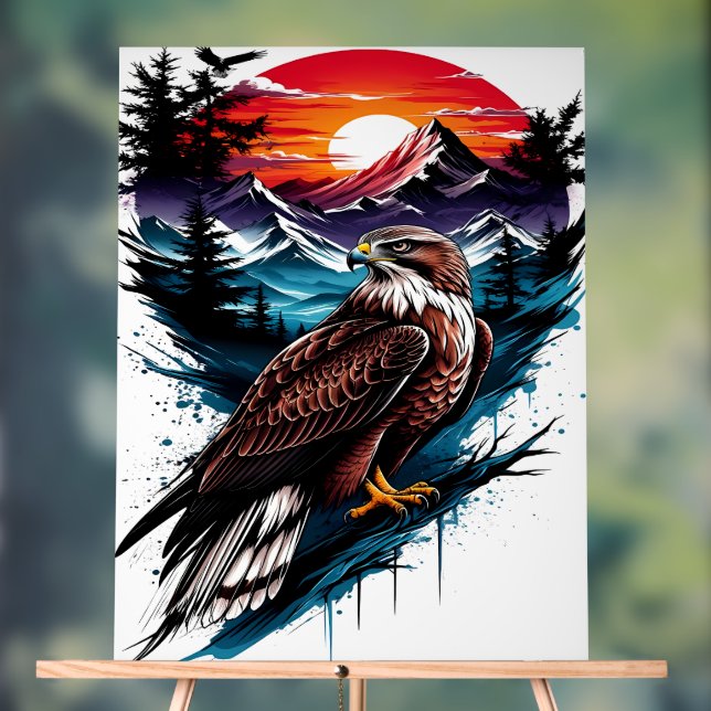 Eagle in the mountain acrylschild (Neutral)