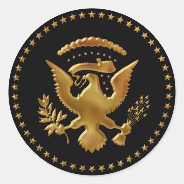 Eagle ist… gelandet runder aufkleber (Vorderseite)