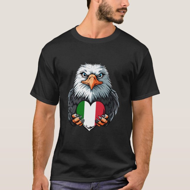 Eagle Italian Pride Italian Roots Italian Flag Ita T-Shirt (Vorderseite)