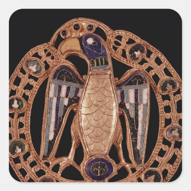 Eagle-Klausel aus Gisela, Ehefrau von Kaiser Conra Quadratischer Aufkleber (Vorderseite)