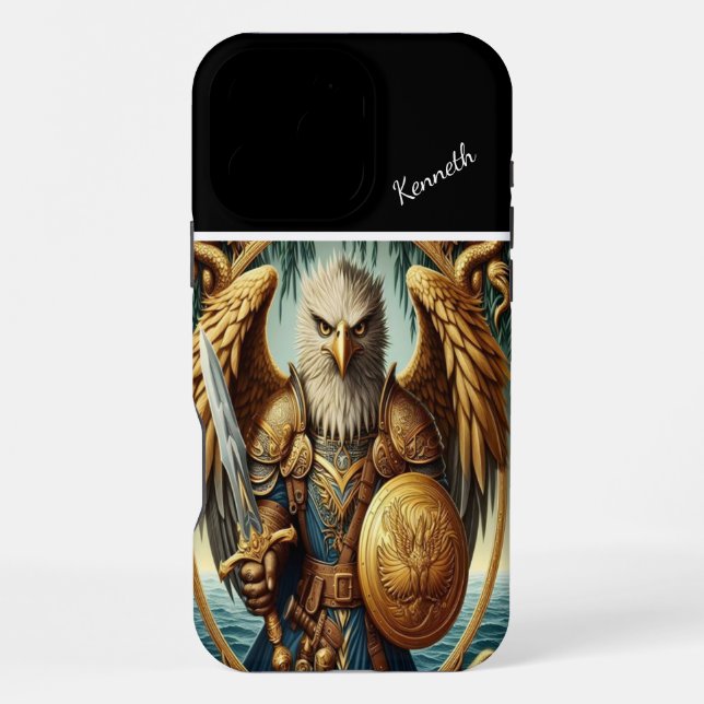Eagle Knight's Oath iPhone 16 Pro Max Hülle (Rückseite)
