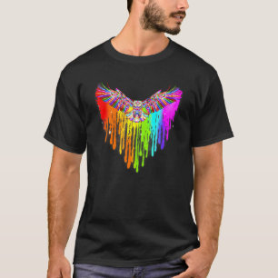 Eagle Lgbt Pride Color Heart Gay Les Bisexual Lesb T-Shirt