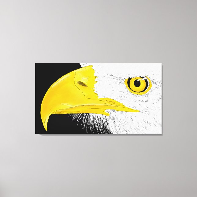 Eagle Line Art Leinwanddruck (Vorderseite)
