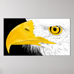 Eagle Line Art Poster
