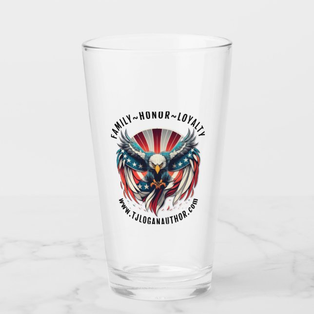 Eagle-Logo 16 oz. Glas (Vorderseite)