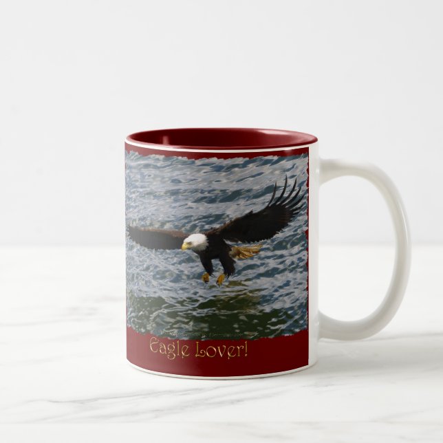 EAGLE LOVER Geschenke Zweifarbige Tasse (Rechts)