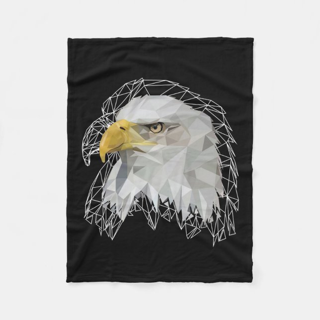 Eagle Lowpoly Fleecedecke (Vorderseite)