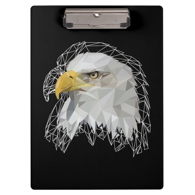 Eagle Lowpoly Klemmbrett (Vorderseite)