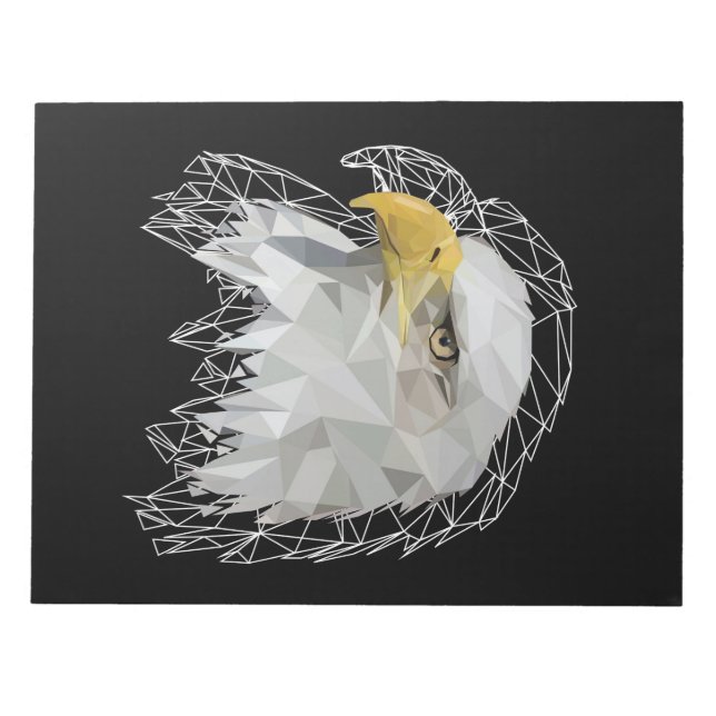 Eagle Lowpoly Notizblock (Vorderseite)