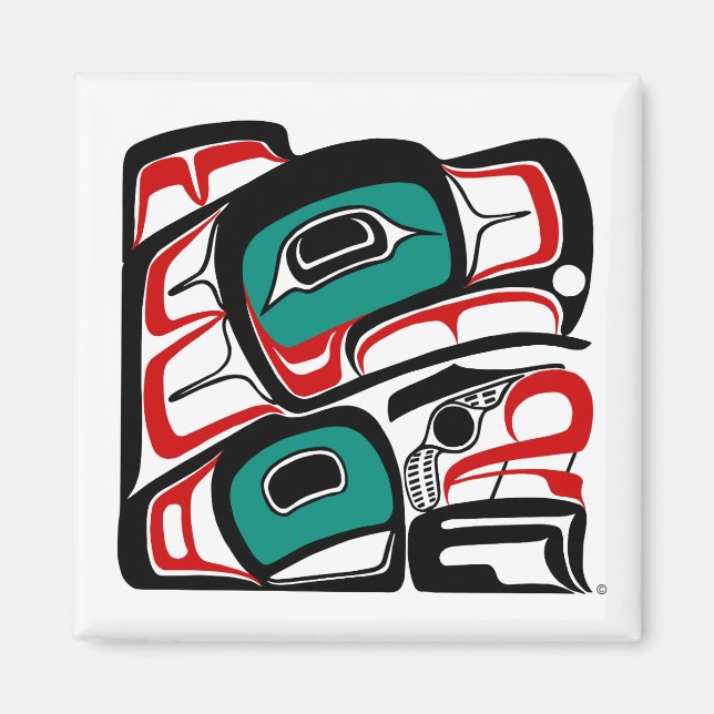 Eagle Magnet - NW Native American Formline Style (Vorne)