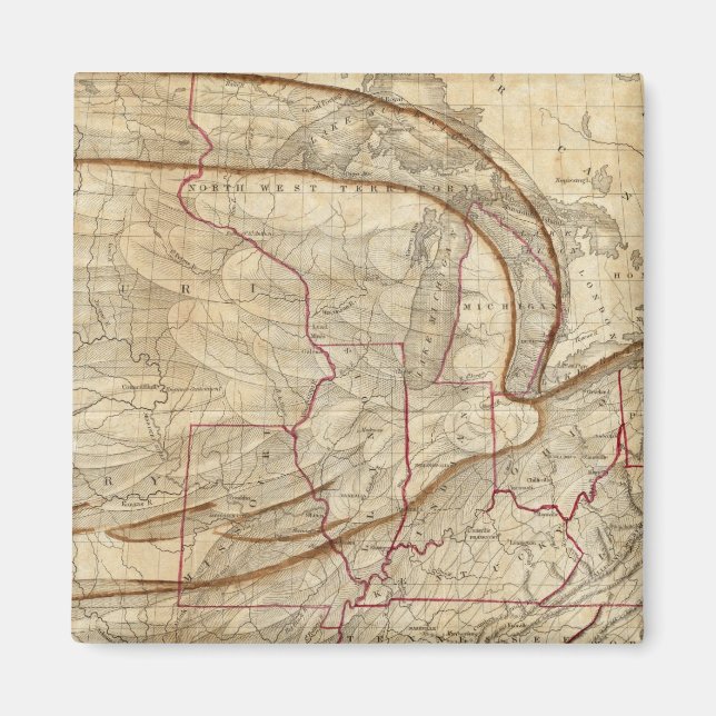 Eagle Map der Vereinigten Staaten Magnet (Vorne)
