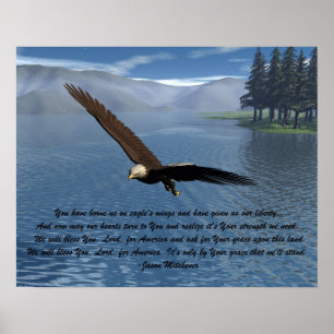 Eagle mit Gedicht Poster