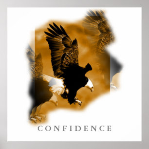 Eagle Motivierend Confidence Art Square Posters Poster