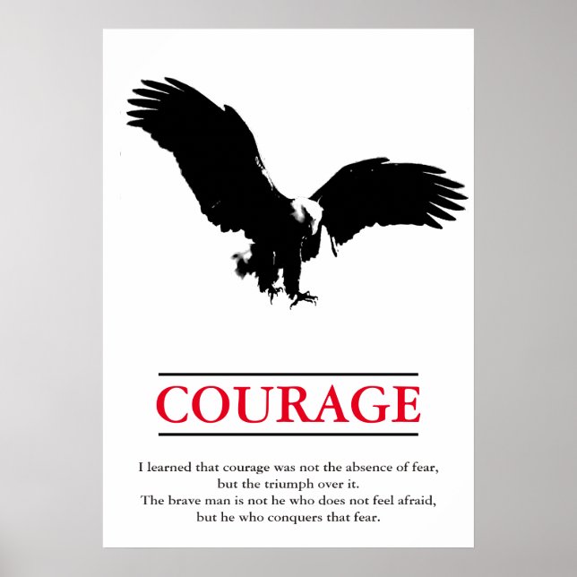 Eagle Motivierend Courage Pop Kunst Inspiration Poster (Vorne)