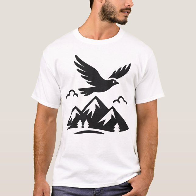 Eagle Mountain Nature Graphic T-Shirt (Vorderseite)