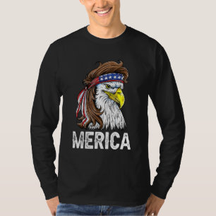 Eagle Mullet 4. Juli US-amerikanische Flagge Meric T-Shirt