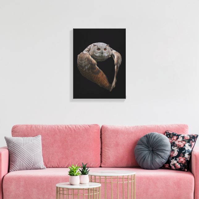 Eagle Owl Canvas Print Leinwanddruck (Insitu (Wohnzimmer))